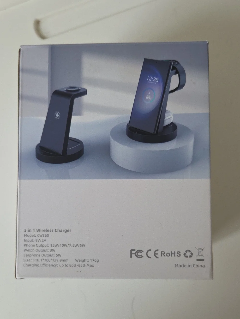 CW360 3-in-1 Wireless Charger - Black